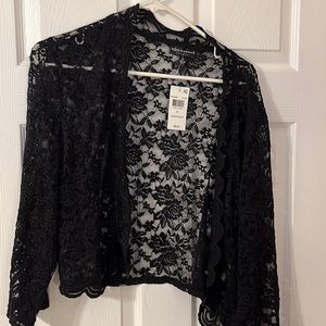 New w tags black laced cover up